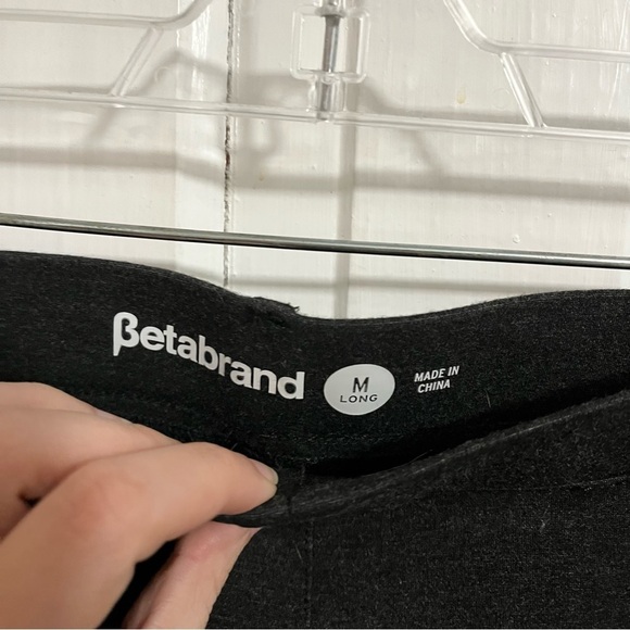 Betabrand Dress Yoga Pants Boot Cut Classic Charcoal Grey Medium Long Tall E - Picture 3 of 8